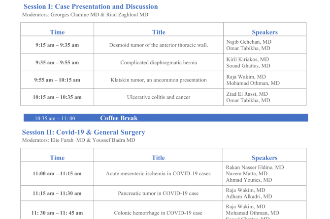 LEBANESE SOCIETY FOR GENERAL SURGERY – 2022 conference